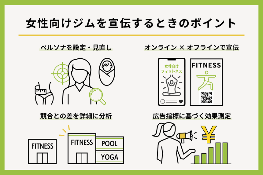 女性向けジムを宣伝するときのポイント
