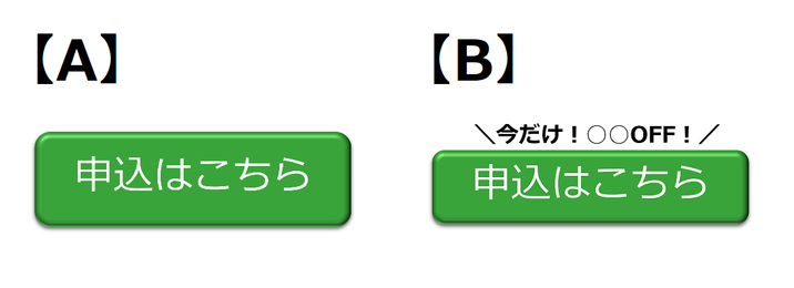 「申込はこちら」と書かれているCTAボタン