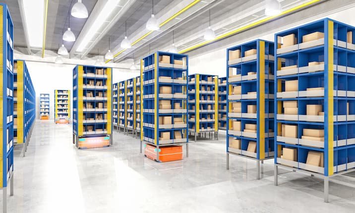 automated modern warehouse