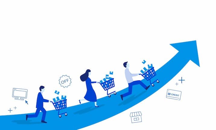 右肩上がりのイーコマース